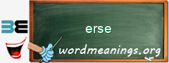 WordMeaning blackboard for erse